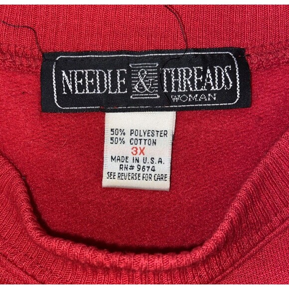 Needle & Threads Vintage BEAR CHRISTMAS Pullover Sweater Unisex 3XL - Picture 4 of 13